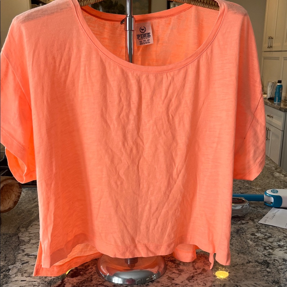 Victoria's Secret Neon Orange Short Sleeve Tee